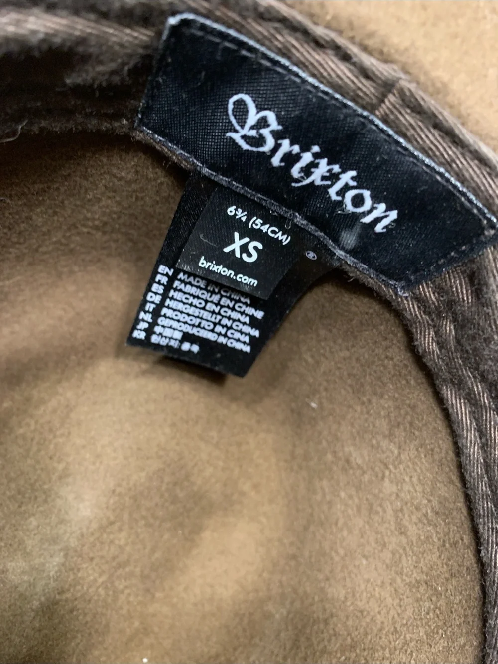 Brixton Brown Wool Felt Western Fedora Hat w/Leather Hat Band Chinstrap